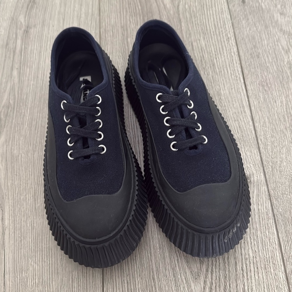 Jil Sander Ribbed Sole Platform Sneakers